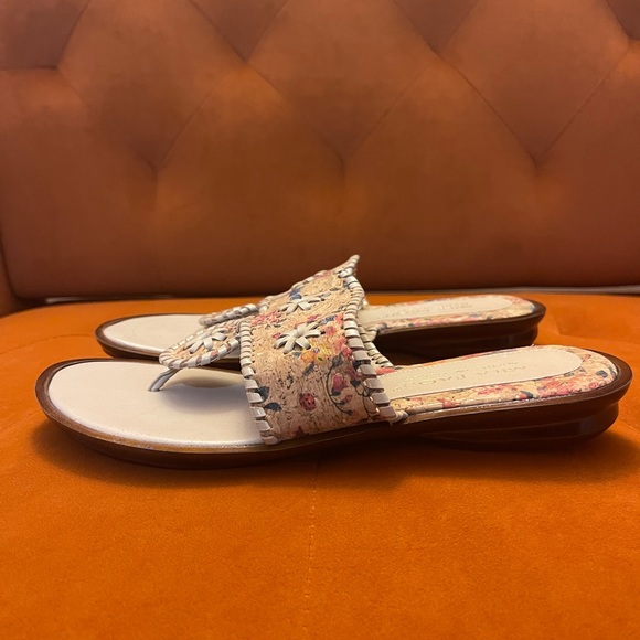 Mila Paoli Floral Print Flip Flops Size 9 - Picture 6 of 9
